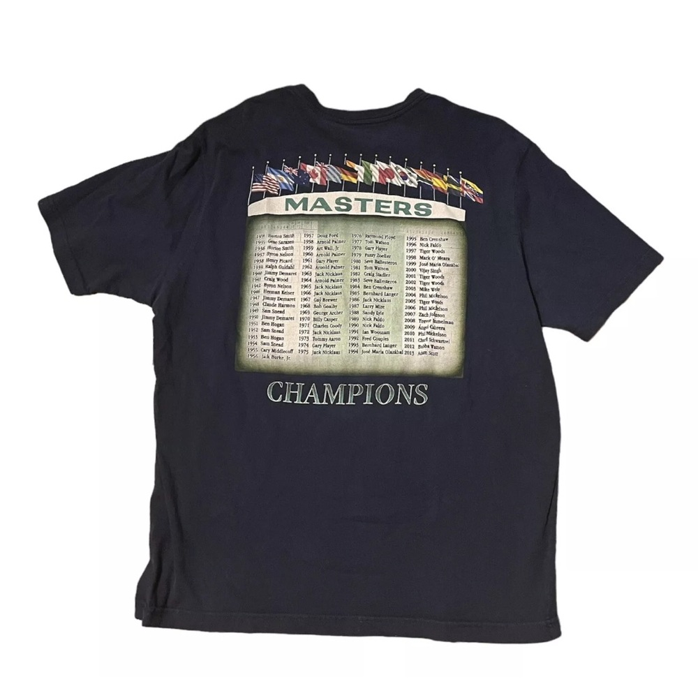 2014 PGA Masters Official Merchandise T-Shirt Men’s 1934-2013 Champions